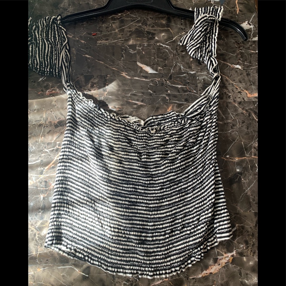 Cropped off the shoulder top